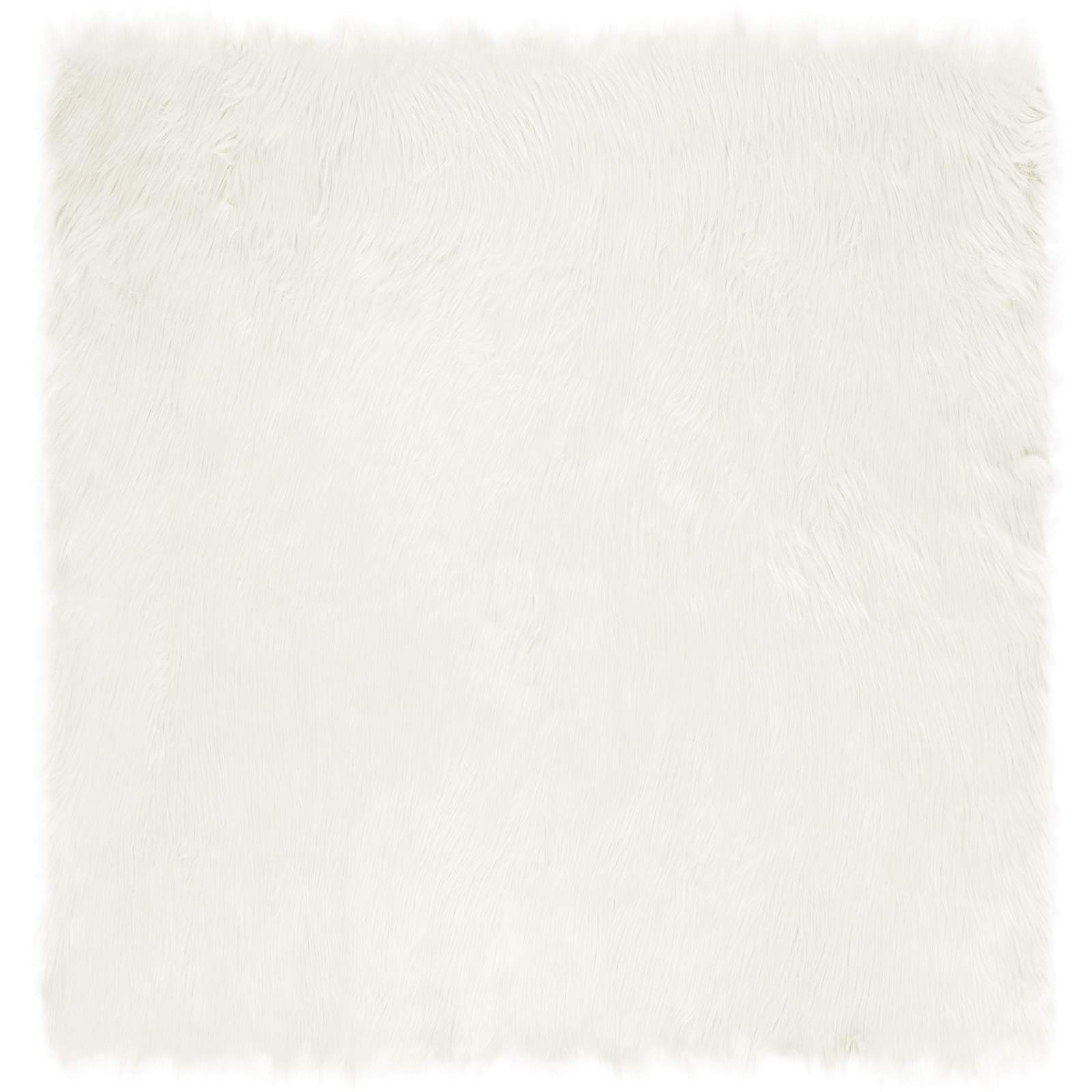 Tapete de de ovelha sintética tafalla branco 120 x 120 cm