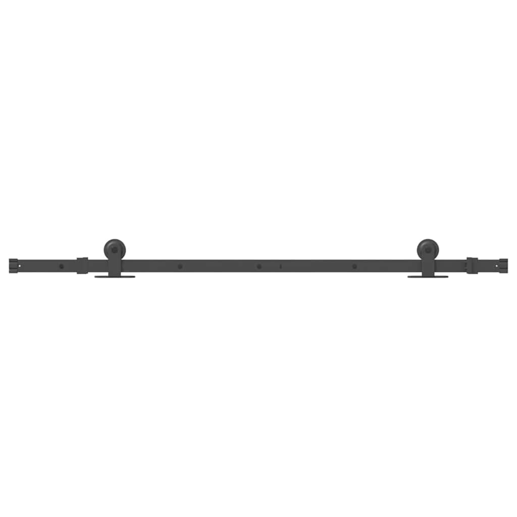 Kit de ferragens para porta deslizante 152,5 cm aço preto