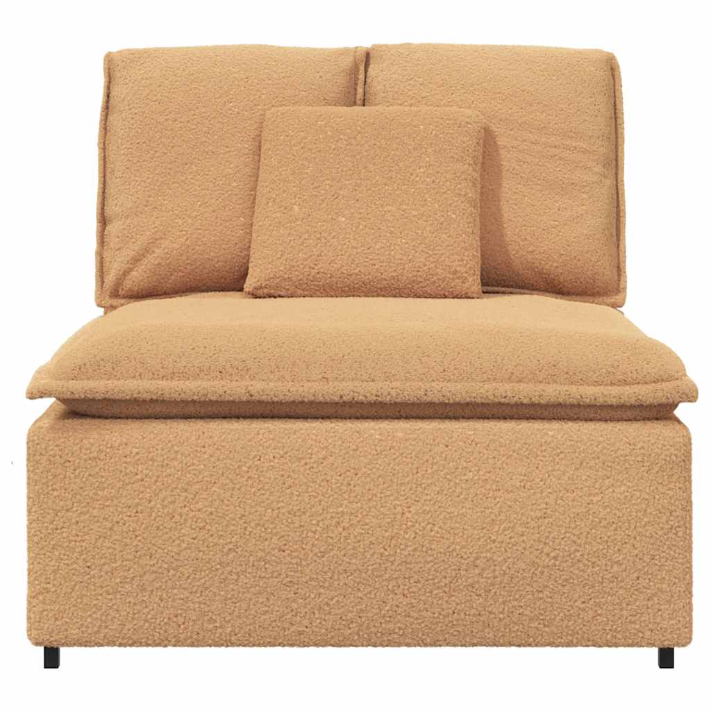 Módulo central para sofá modular com almofadas bege 100 cm