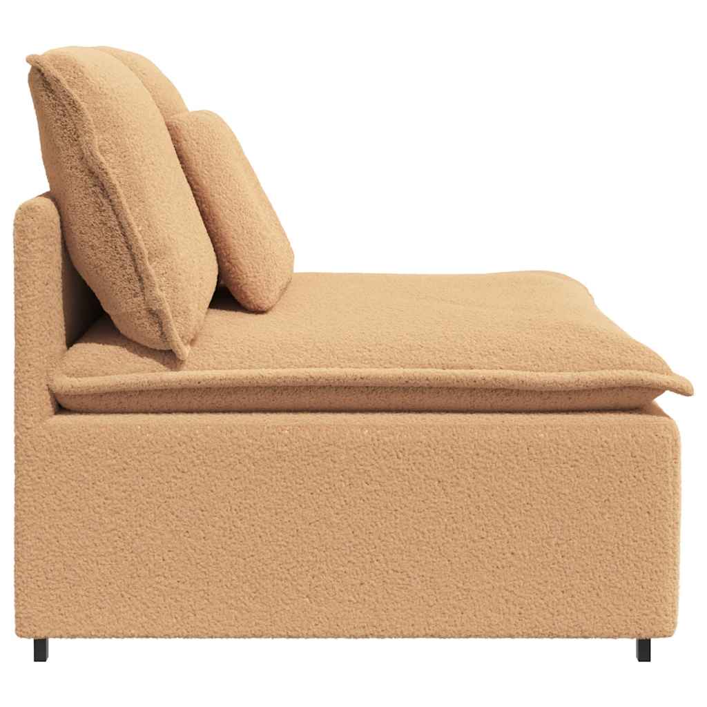 Módulo central para sofá modular com almofadas bege 100 cm