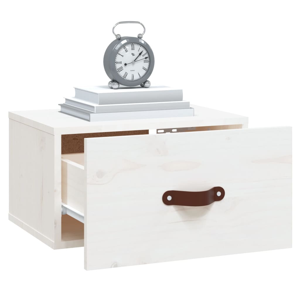 Mesa de cabeceira montagem na parede 40x29,5x22 cm branco