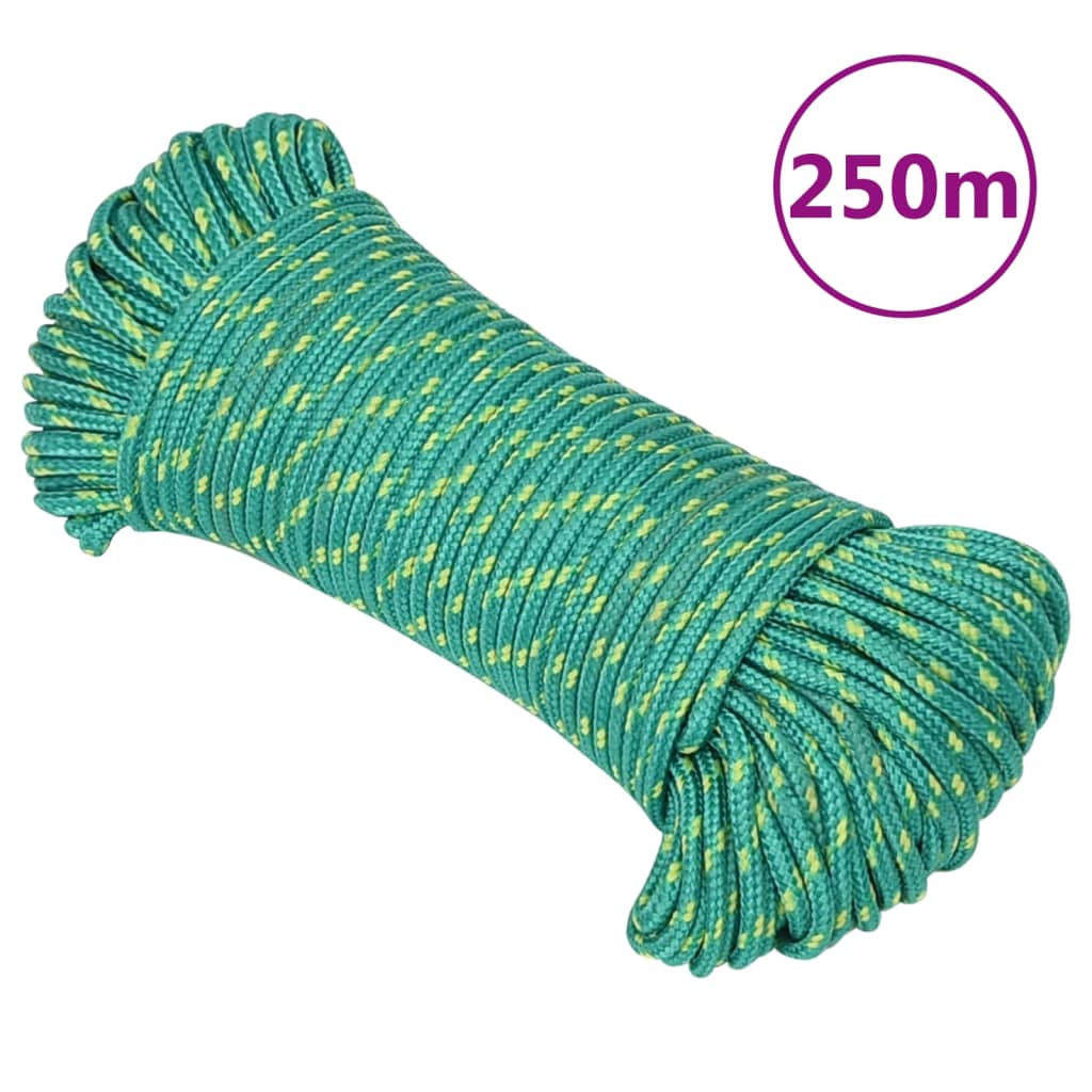 Corda de barco 5 mm 250 m polipropileno verde