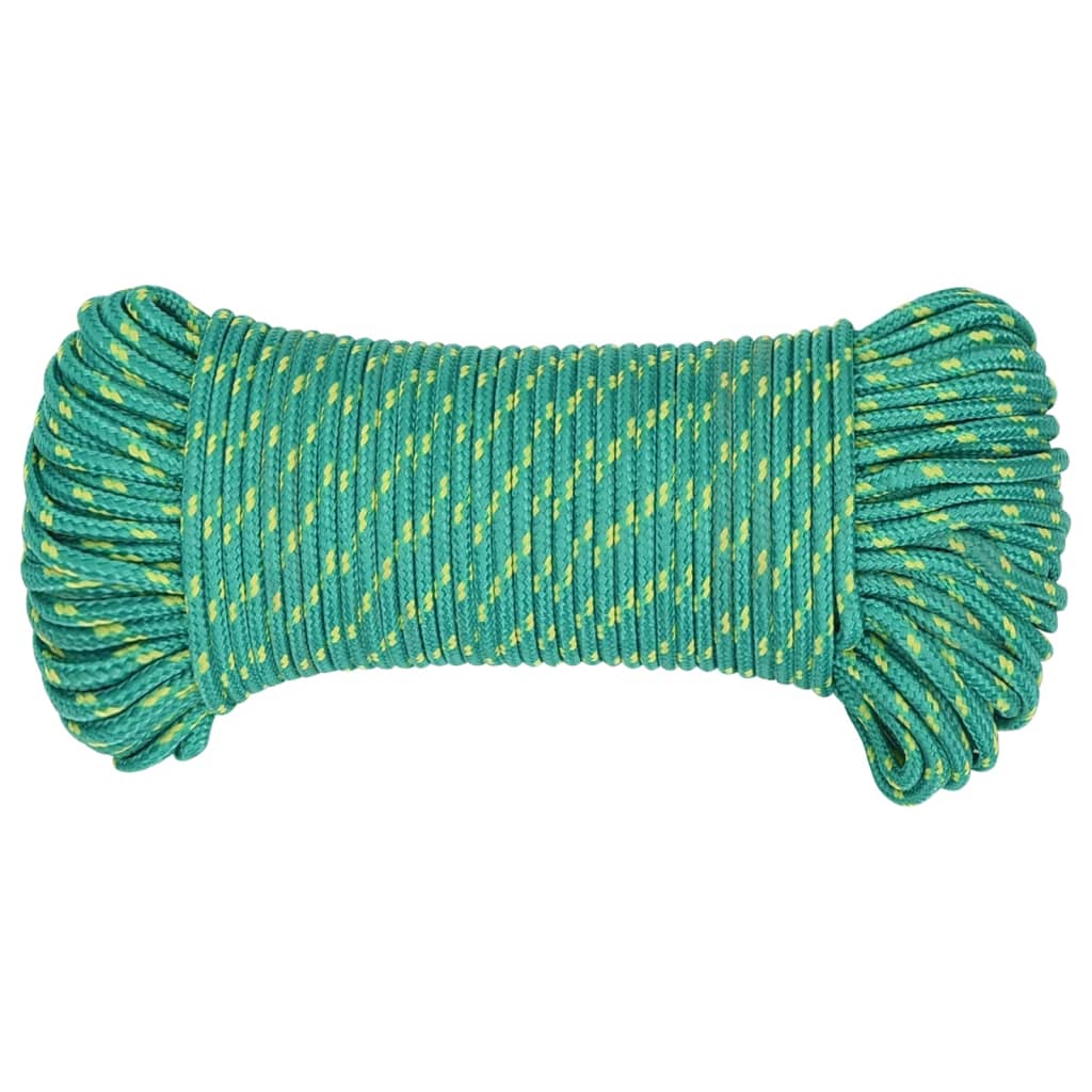 Corda de barco 5 mm 250 m polipropileno verde