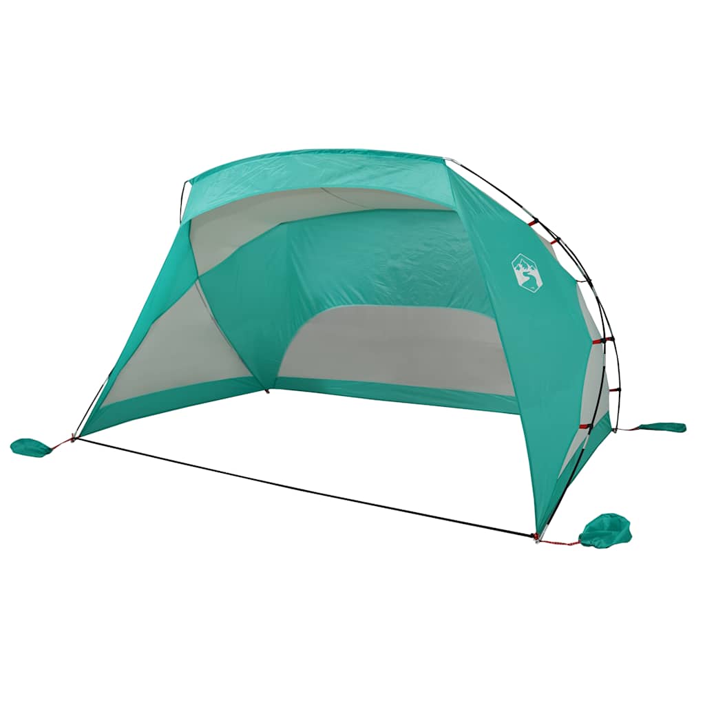 Tenda de praia 274x178x170/148 cm poliéster 185t verde-mar