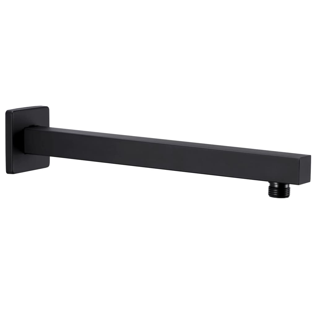Braço de apoio chuveiro quadrado aço inox 201 30 cm preto