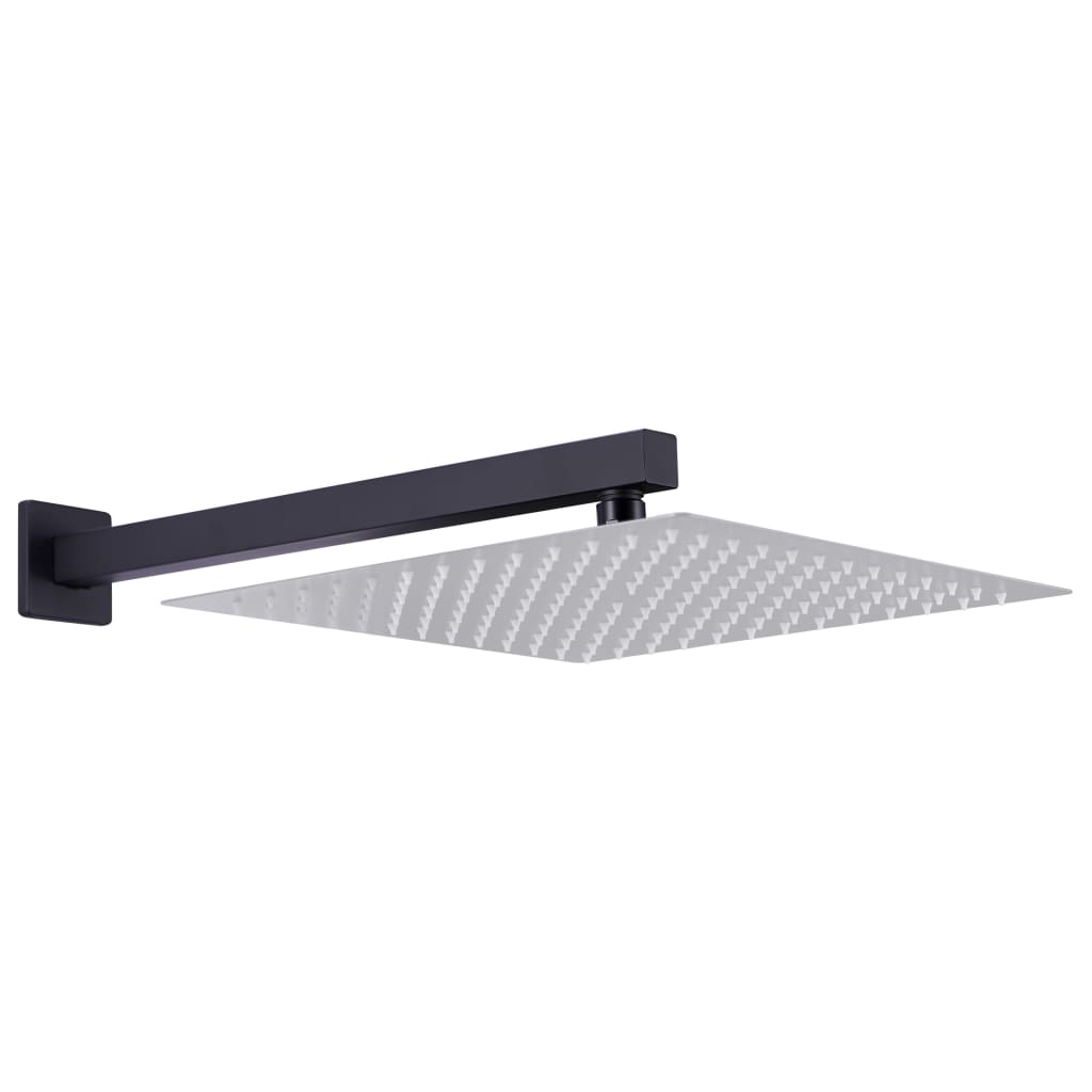 Braço de apoio chuveiro quadrado aço inox 201 30 cm preto
