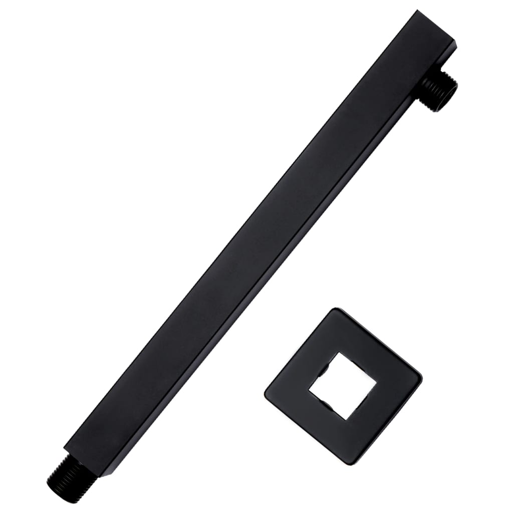 Braço de apoio chuveiro quadrado aço inox 201 30 cm preto