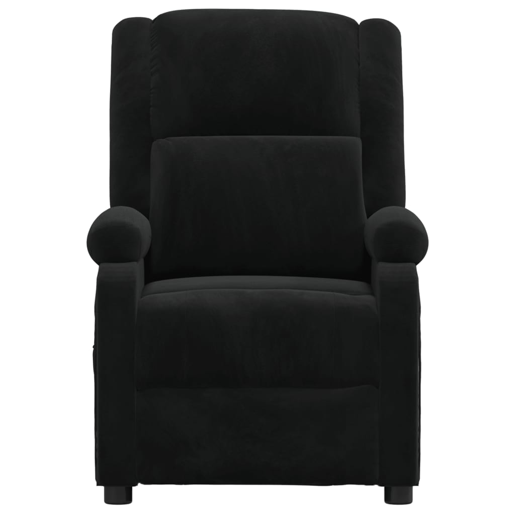 Poltrona reclinável veludo preto