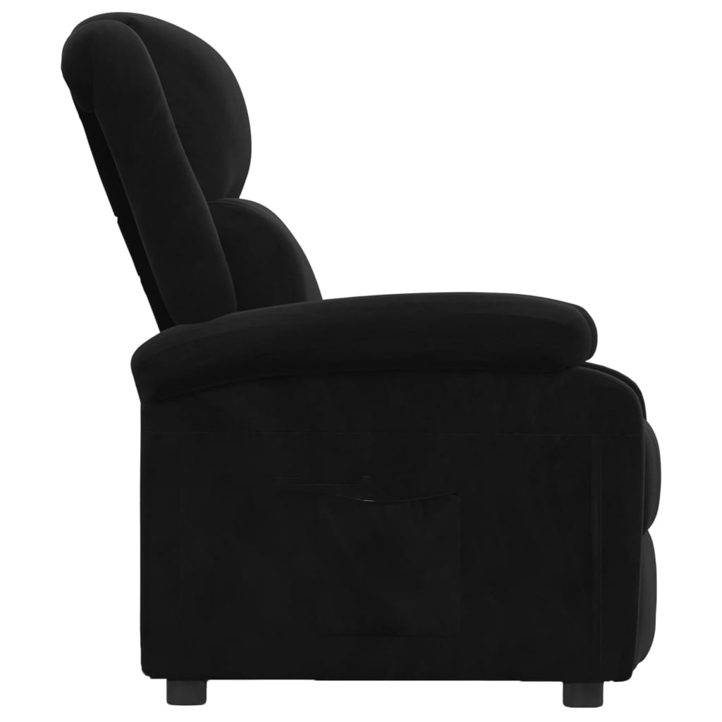 Poltrona reclinável veludo preto