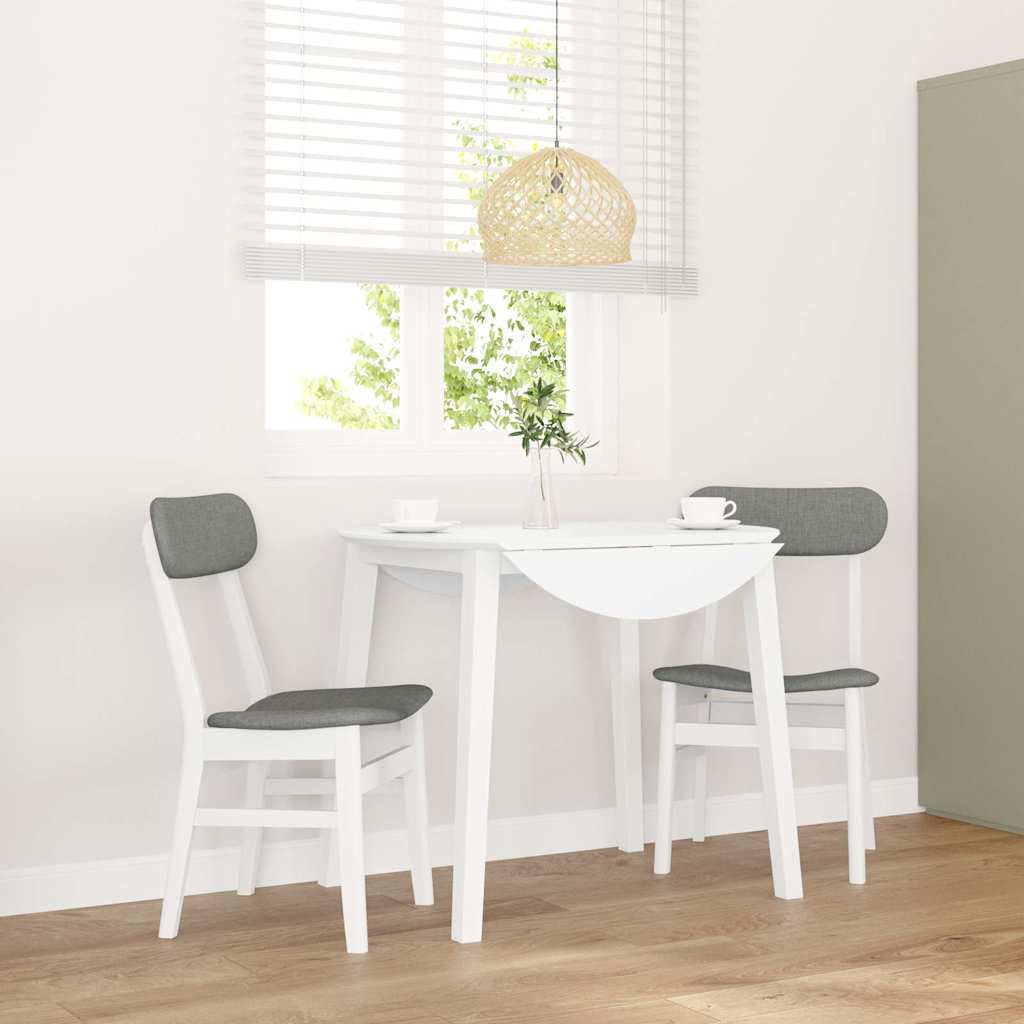 Cadeiras de jantar com almofadões 2 pcs madeira maciça branco