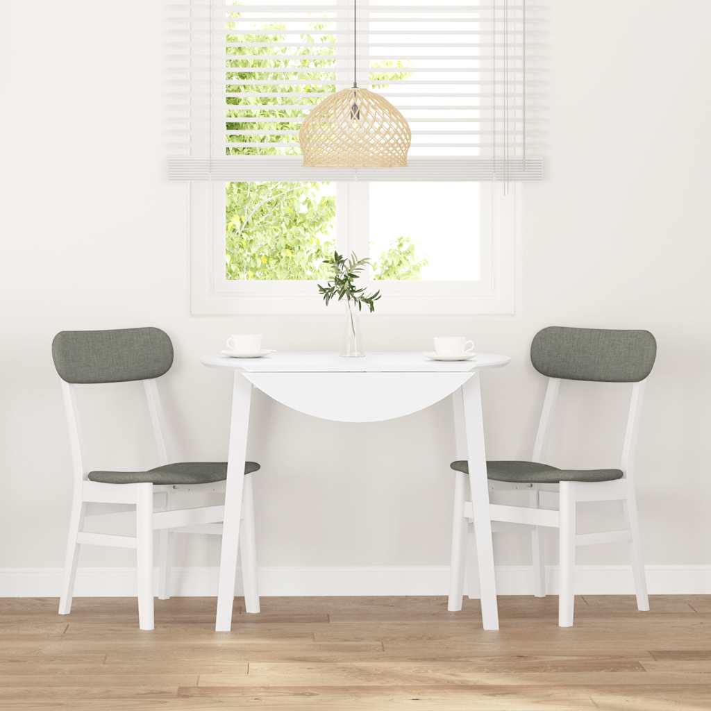 Cadeiras de jantar com almofadões 2 pcs madeira maciça branco