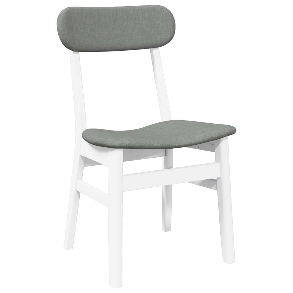 Cadeiras de jantar com almofadões 2 pcs madeira maciça branco