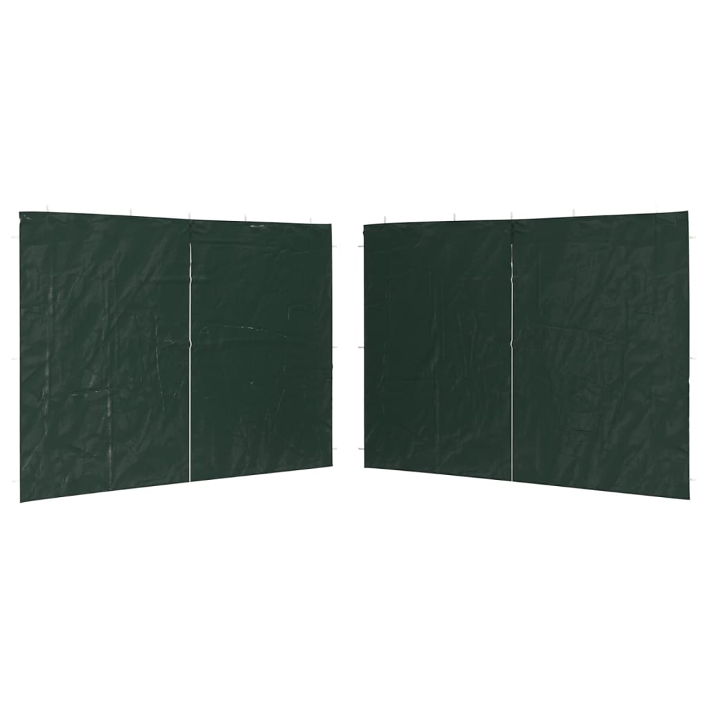 Parede lateral com fecho p/ tenda de festas 2 pcs PE verde