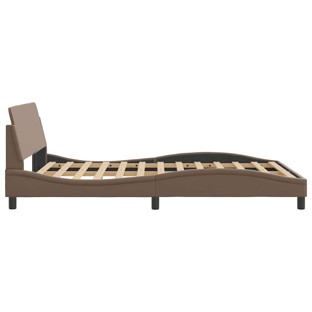 Estrutura de cama dover 120x200 cm couro artificial cappuccino