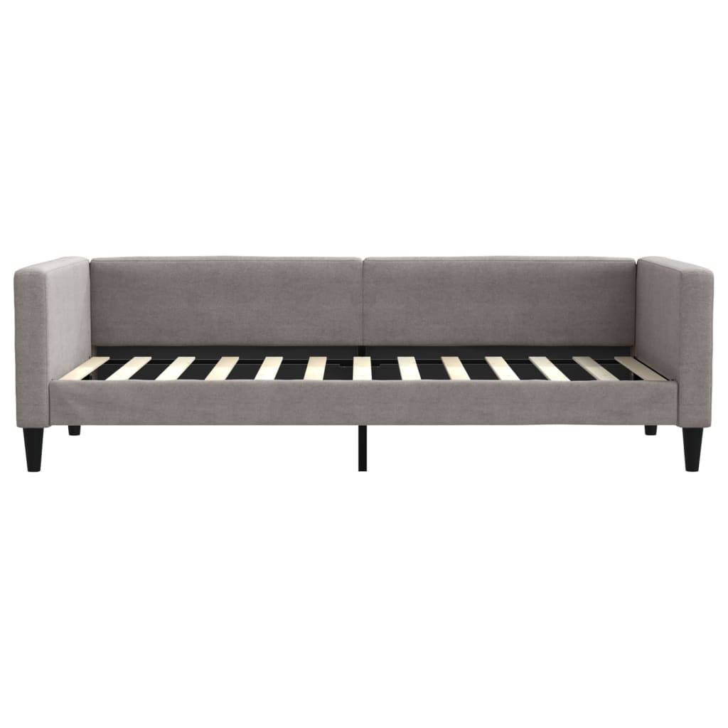 Sofá-cama com colchão 80x200 cm tecido cinzento-acastanhado