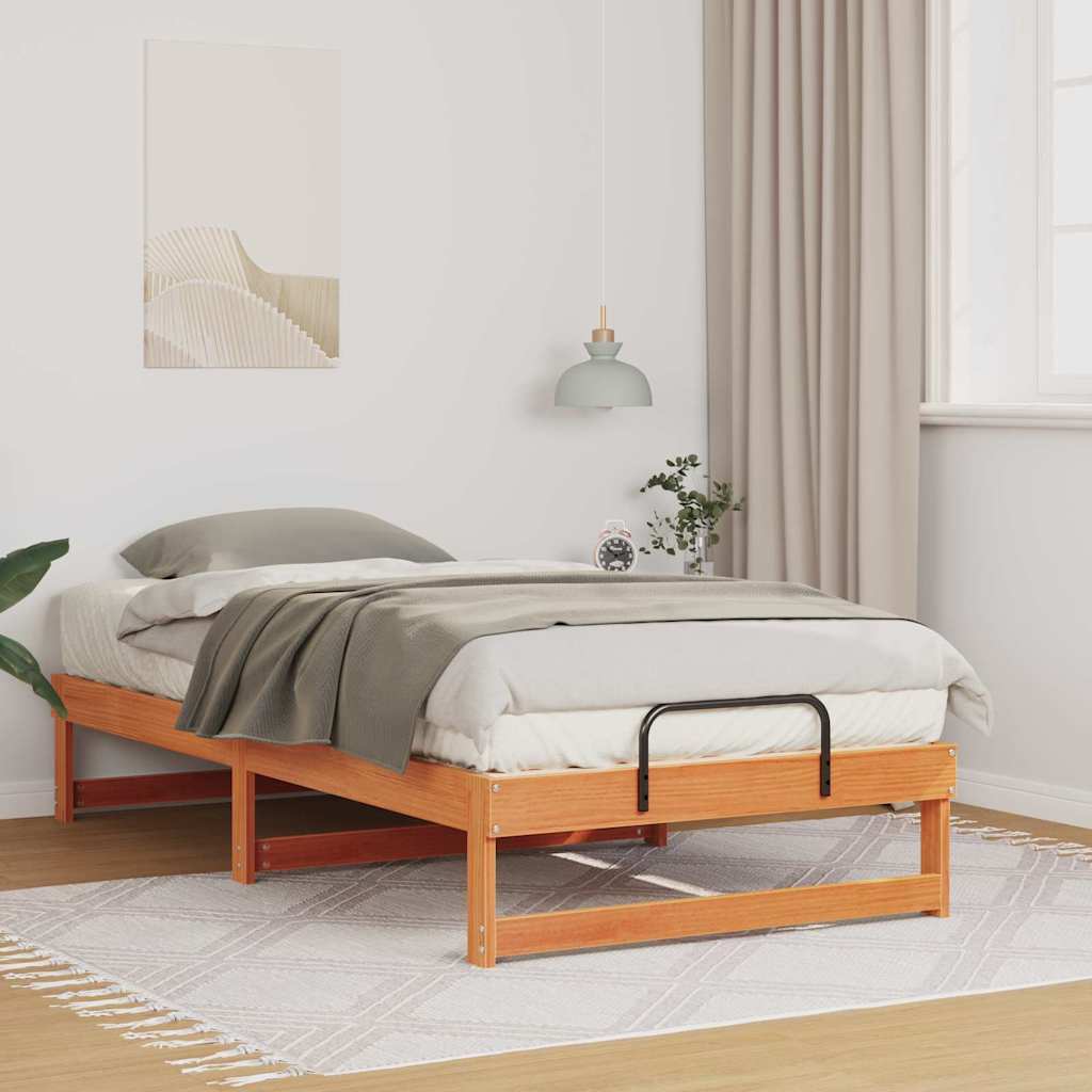 Estrutura da cama castanho 90 x 190 cm