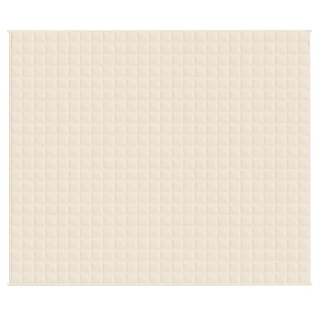 Manta pesada 11 kg 220x260 cm tecido creme-claro