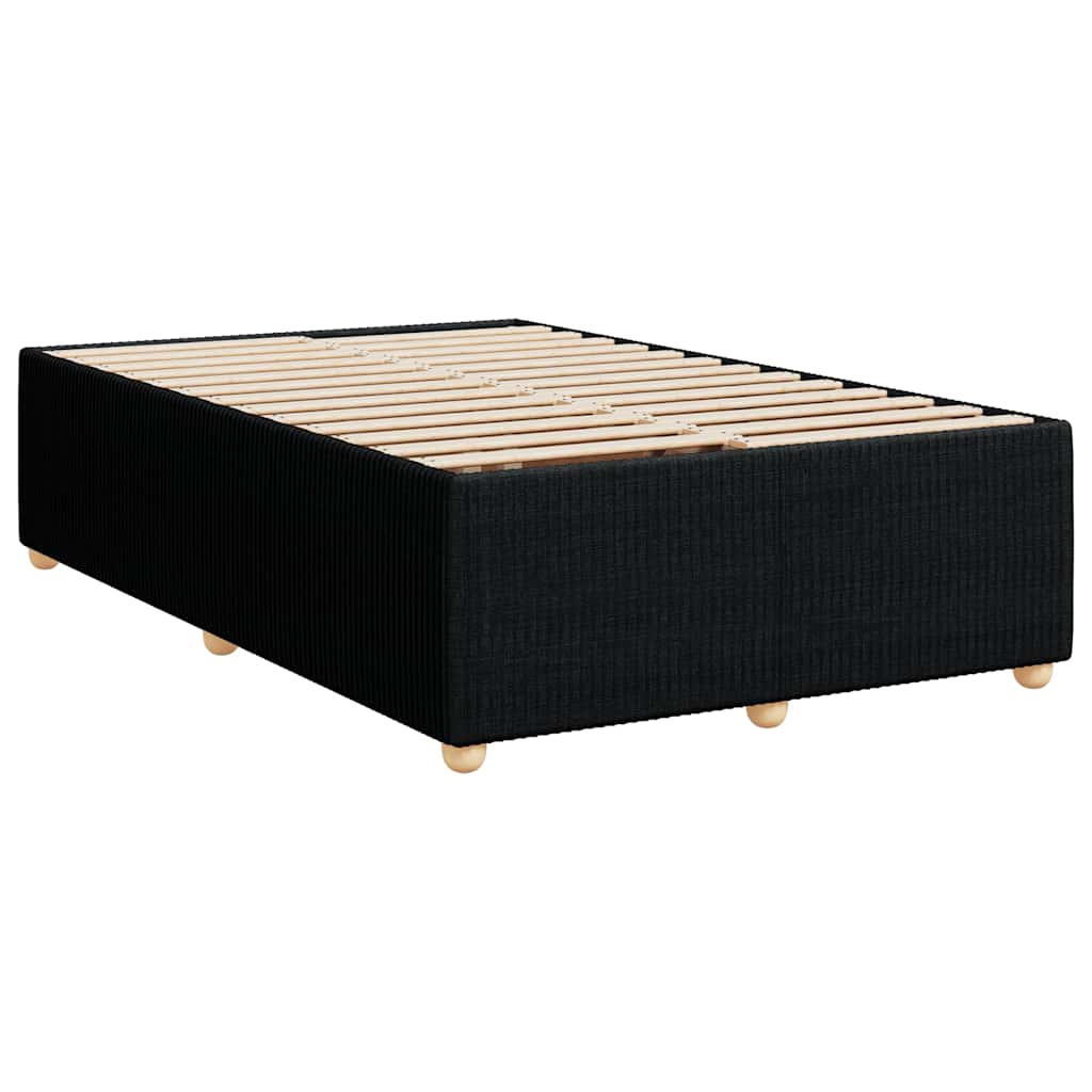 Estrutura de cama sem colchão preto 120x190 cm tecido