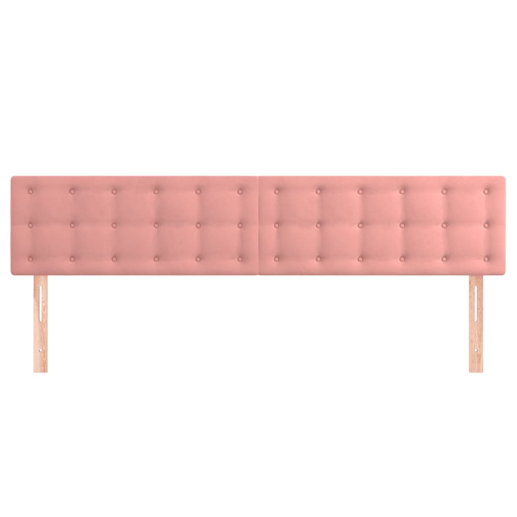 Cabeceiras rosa 200x5x78/88 cm veludo