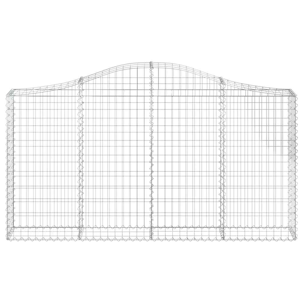 Cestos gabião arqueados 12 pcs 200x30x100/120 ferro galvanizado