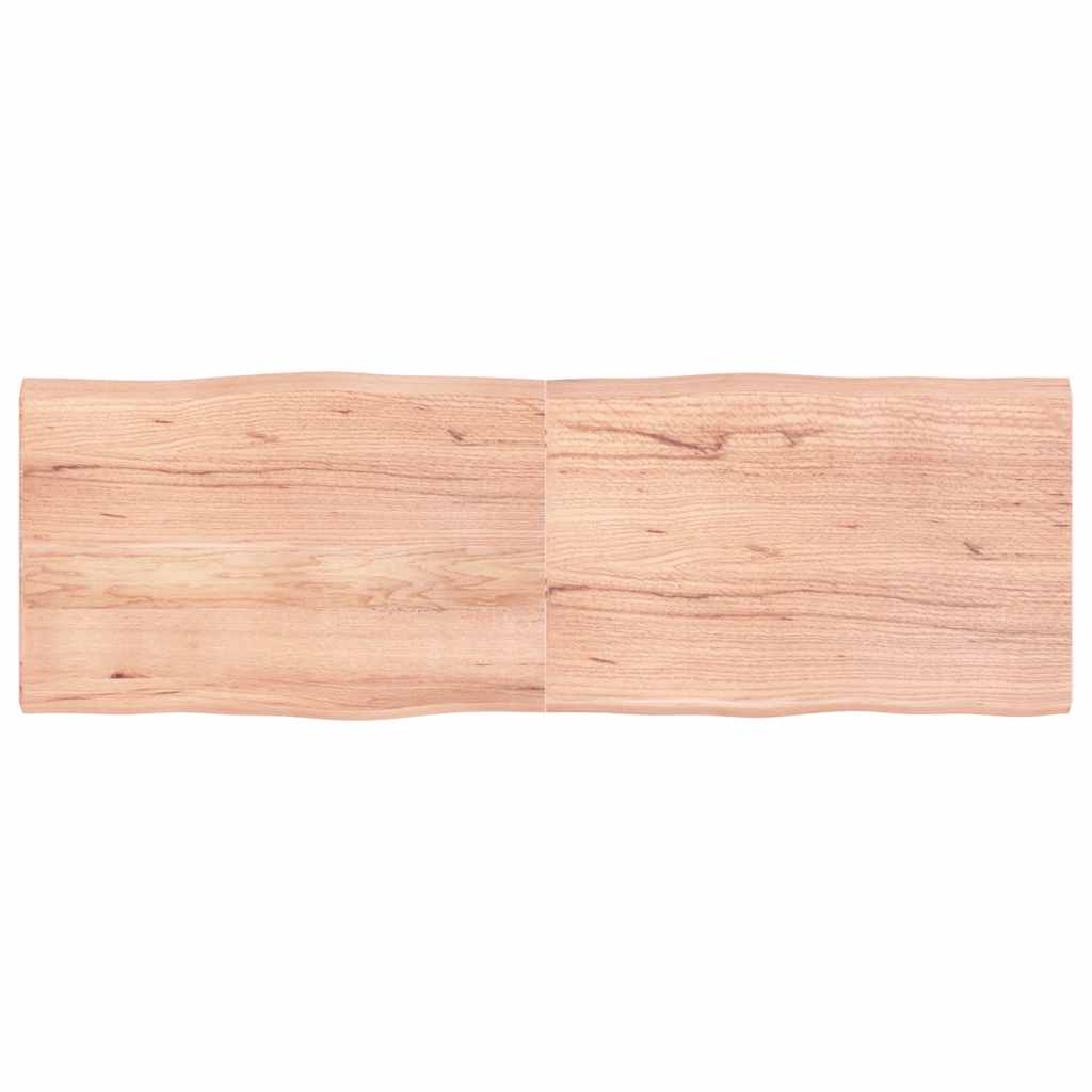 Tampo de mesa com bordas vivas carvalho tratado castanho-claro