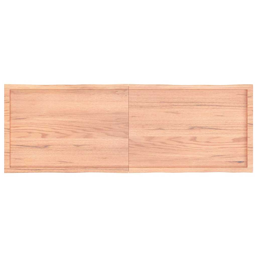 Tampo de mesa com bordas vivas carvalho tratado castanho-claro