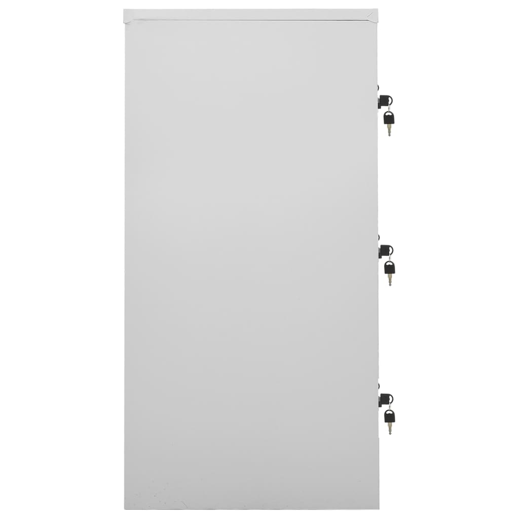 Cacifos 2 pcs 90x45x92,5 cm aço cinzento-claro