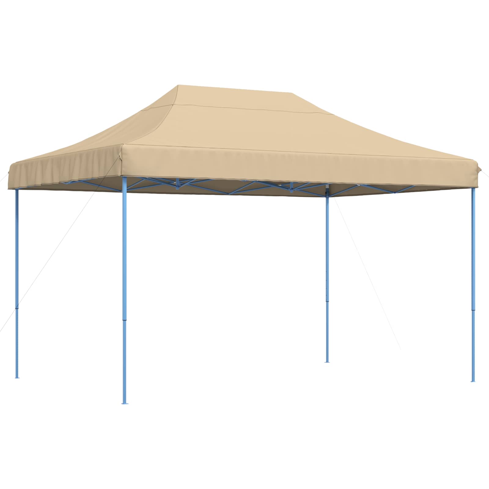 Tenda de festa bege 279 x 410 x 315 cm tecido oxford