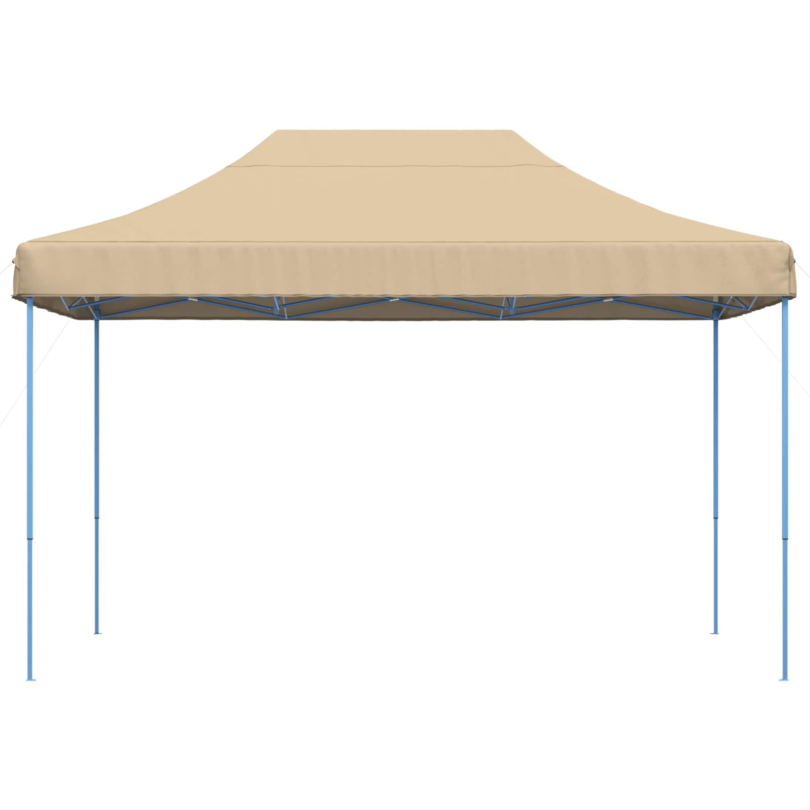 Tenda de festa bege 279 x 410 x 315 cm tecido oxford