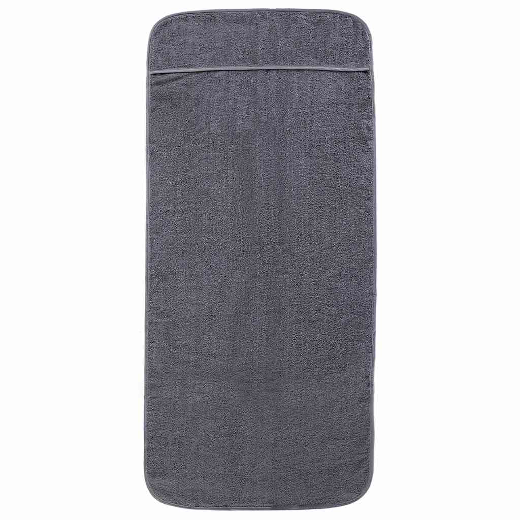 Toalhas de praia 2 pcs 60x135 cm tecido 400 gsm antracite