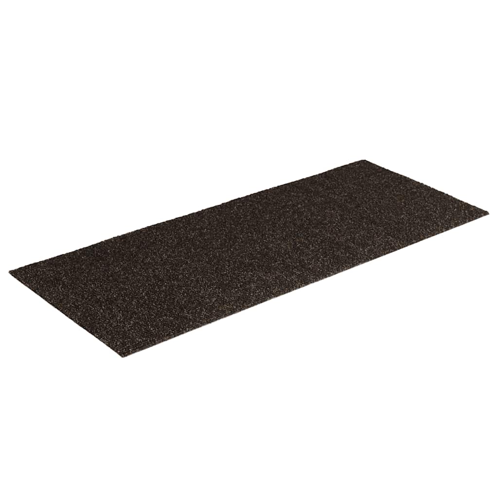 Tapetes de escada autoadesivos 15 peças 60x25 cm marrom escuro retangulares