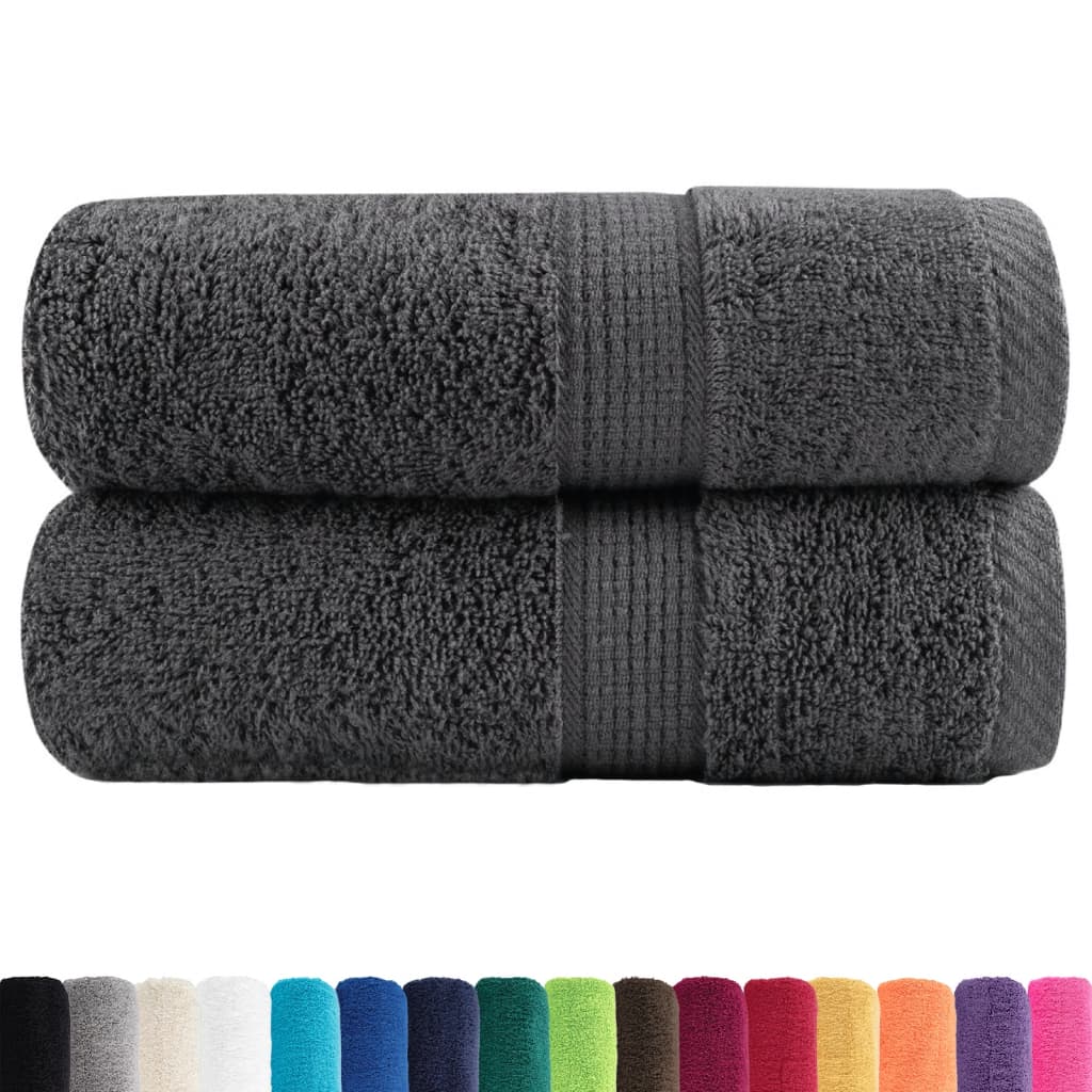 Toalhas de bidé premium solund 2pcs 30x50 cm 600 gsm antracite