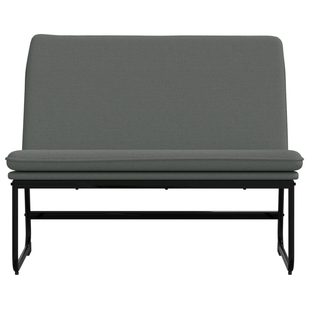 Banco 100x75x76 cm tecido cinzento-escuro