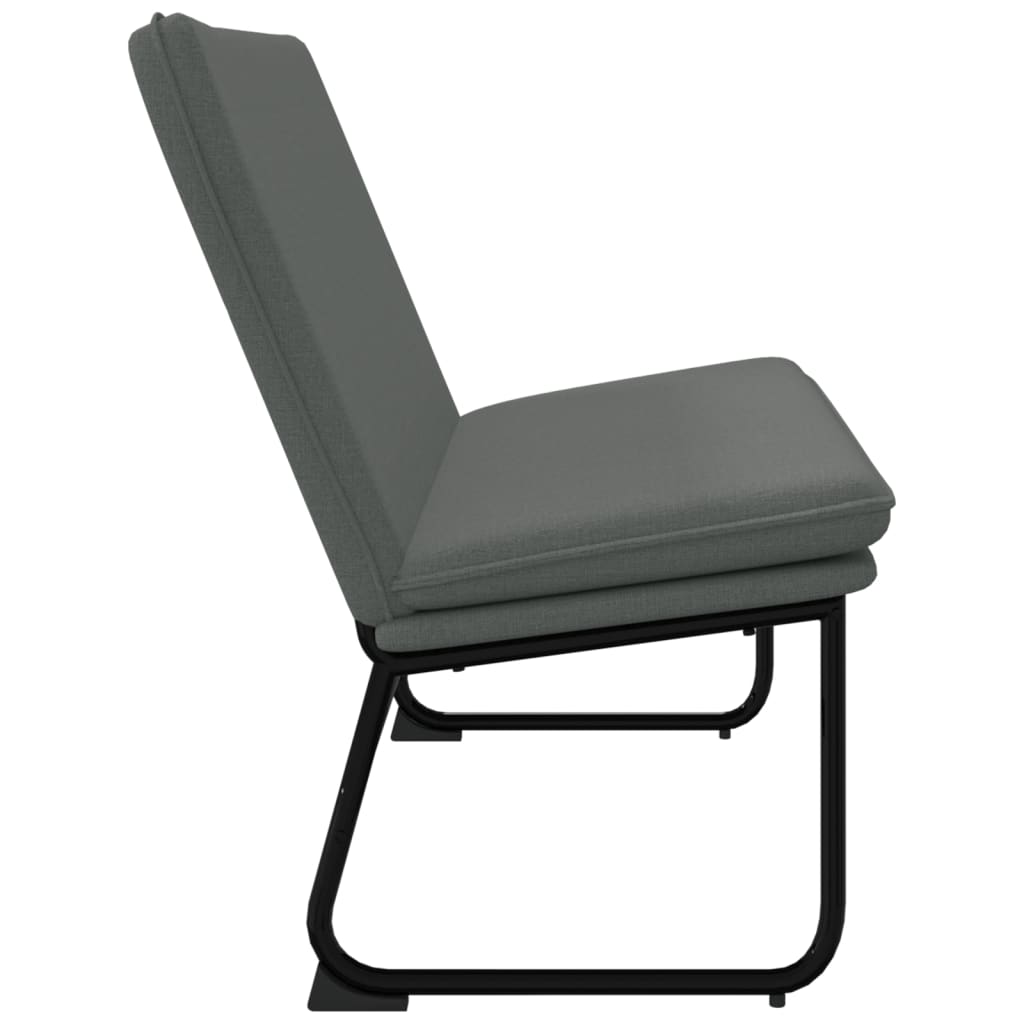 Banco 100x75x76 cm tecido cinzento-escuro