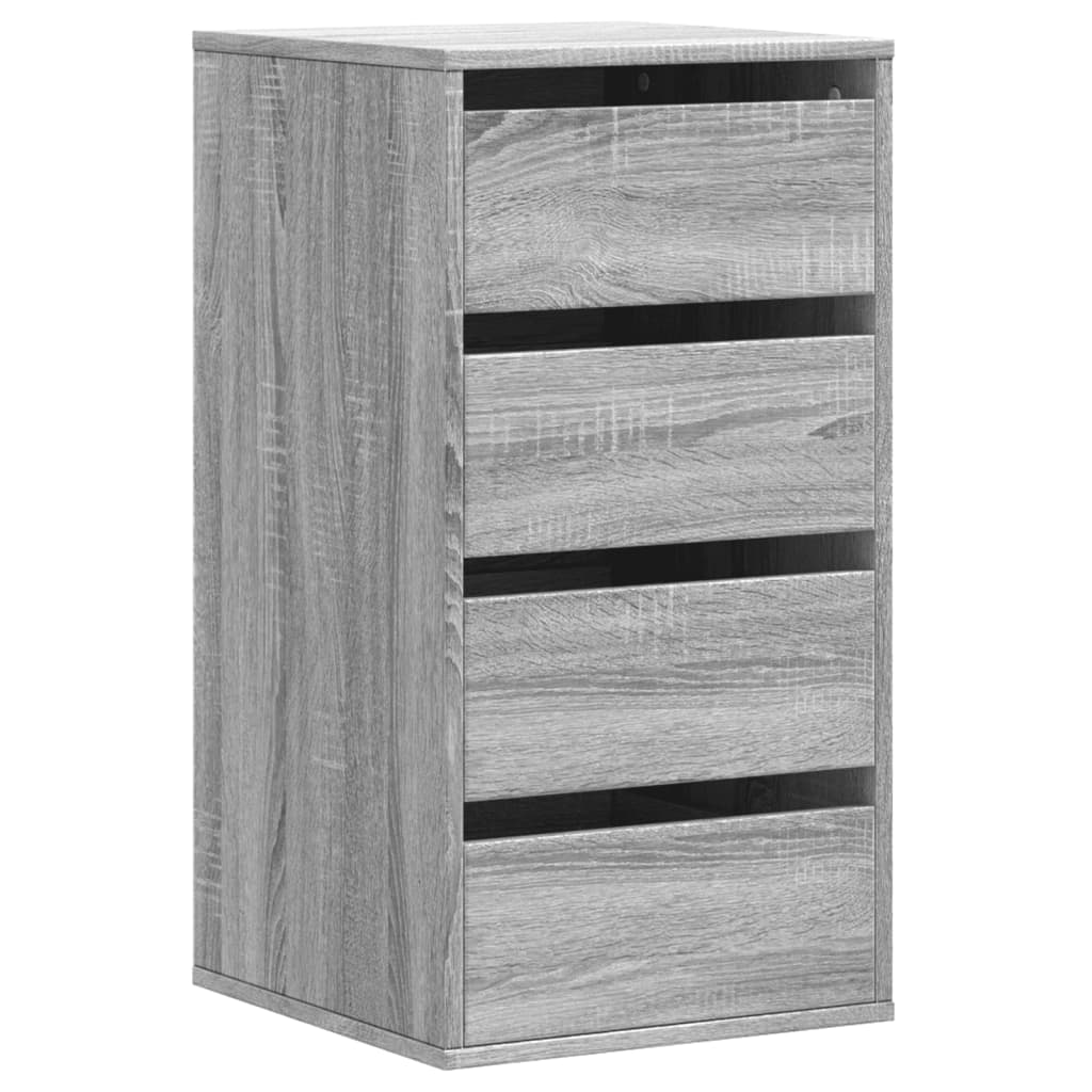 Cómoda 40x41x76 cm derivados de madeira cinzento sonoma