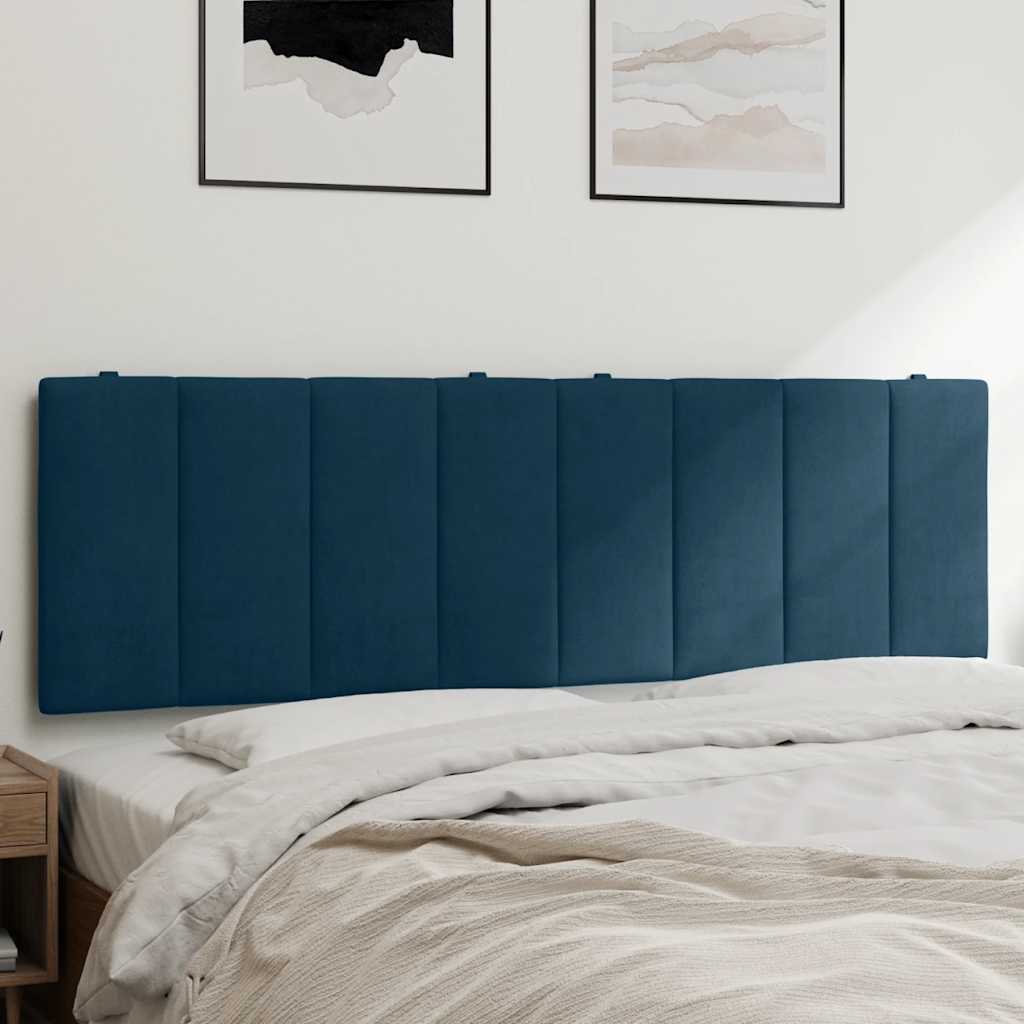 Almofadão de cabeceira hanko 160 cm veludo azul