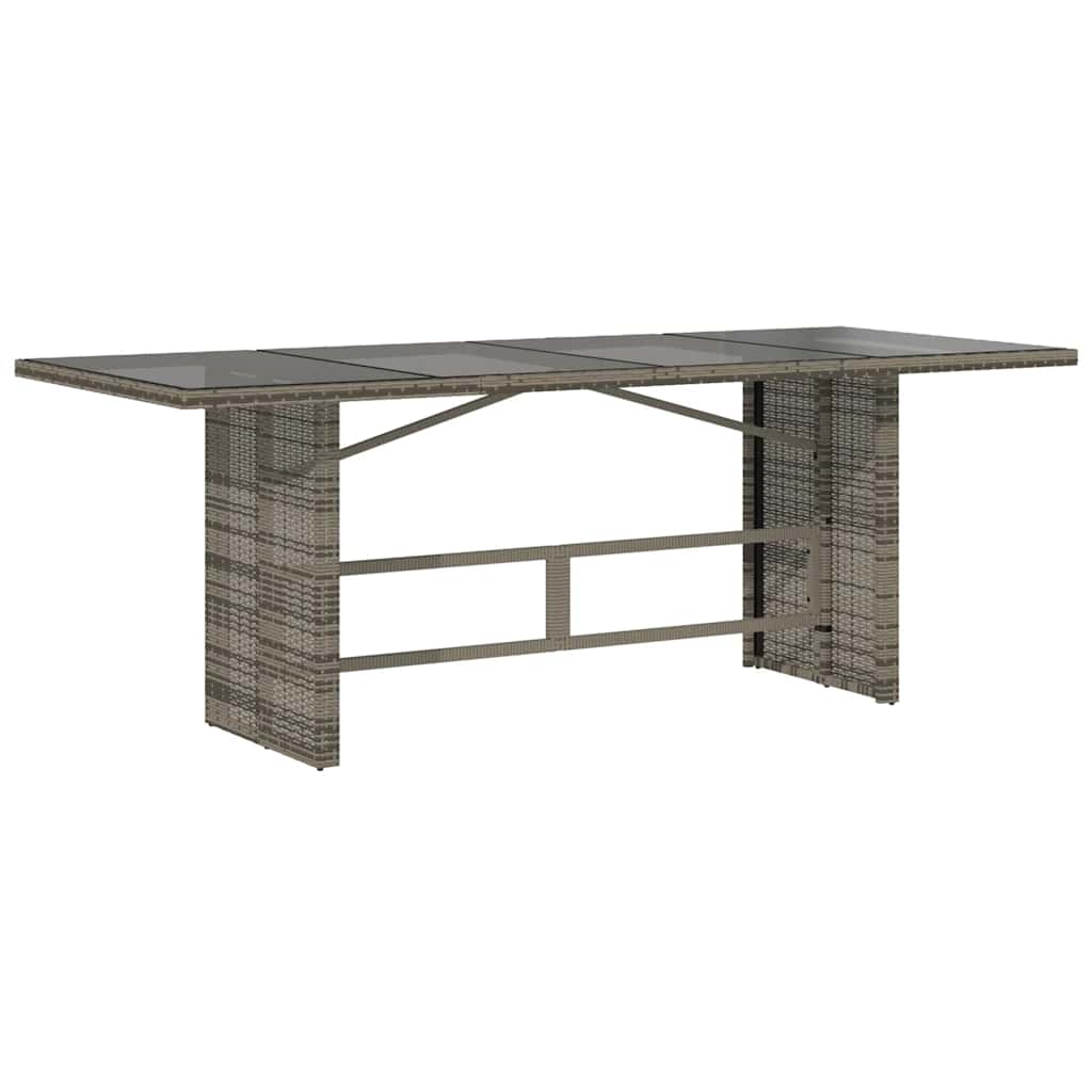 7 Pcs conjunto de jantar p/ jardim c/ almofadões vime PE cinza