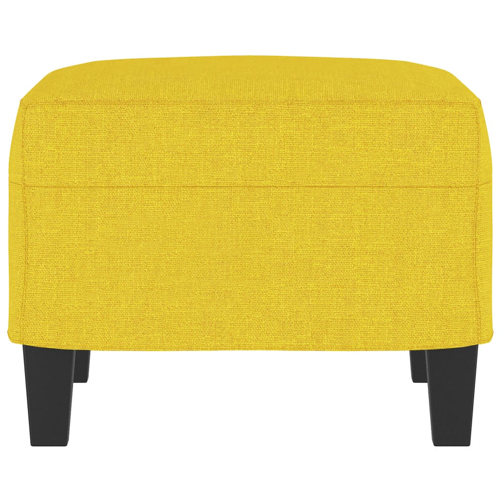 Apoio de pés 60x50x41 cm tecido amarelo-claro