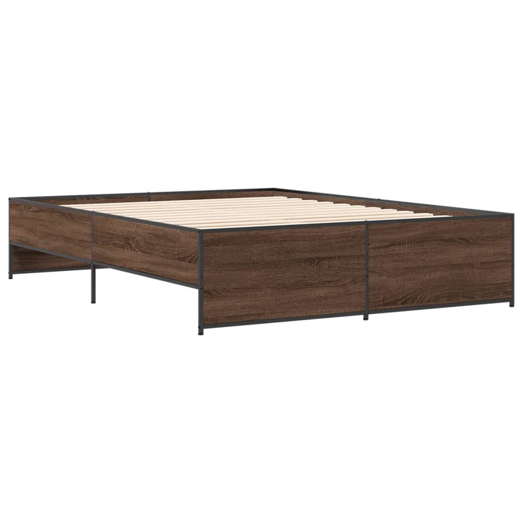 Estrutura de cama 140x200cm derivados madeira/metal