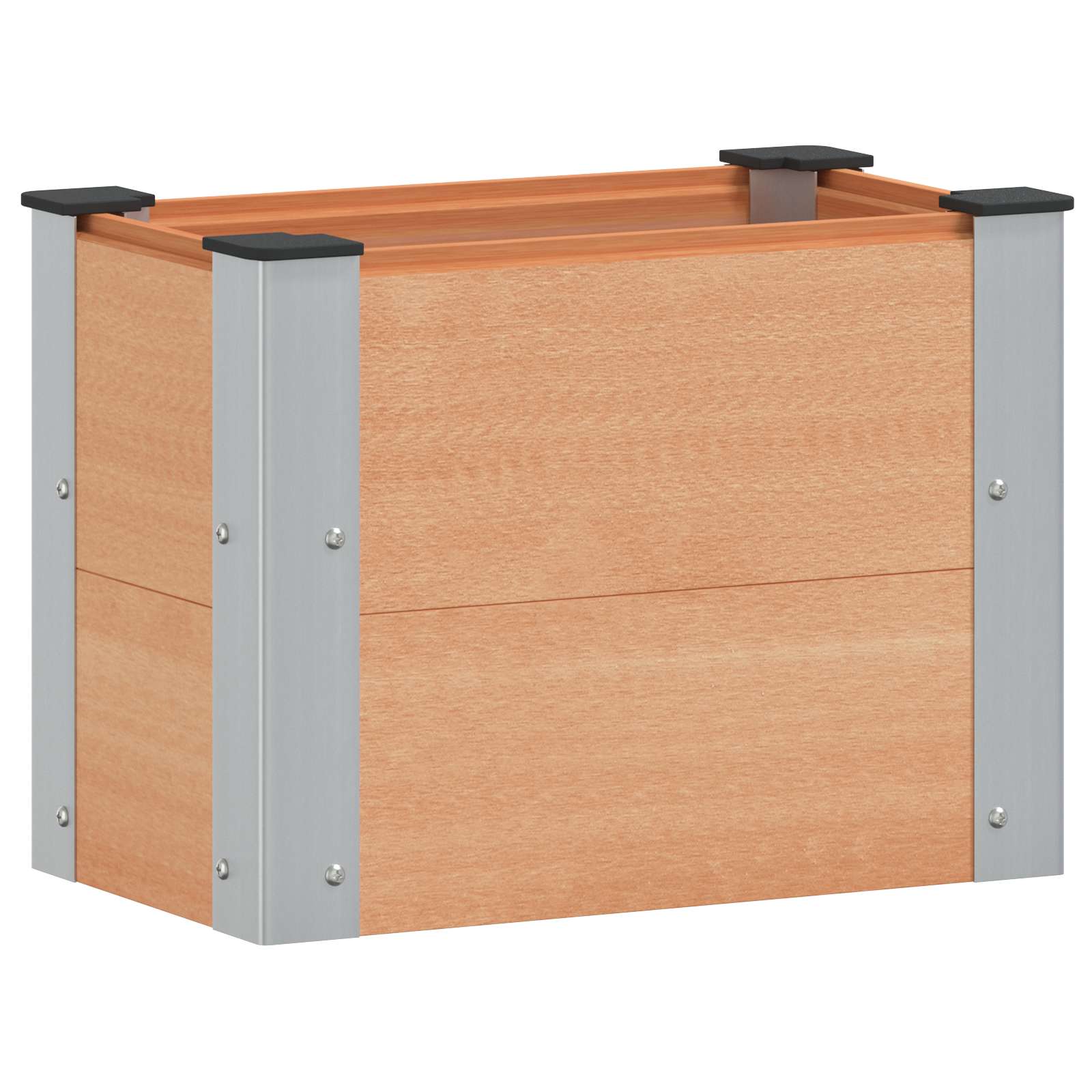 Canteiro de jardim elevado castanho 50 x 30 x 36 cm