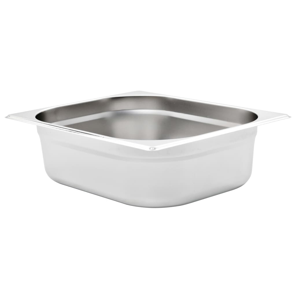 Recipientes gastronorm 4 pcs gn 1/2 100 mm aço inoxidável