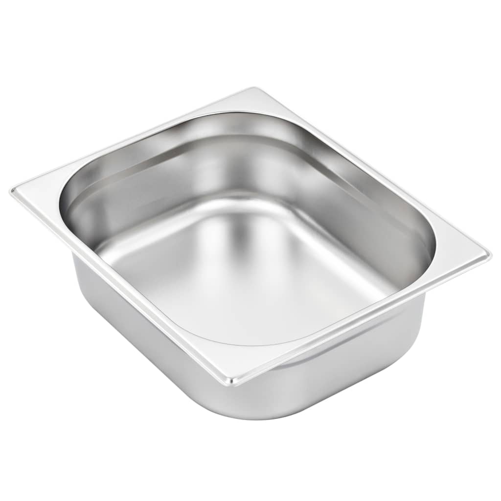 Recipientes gastronorm 4 pcs gn 1/2 100 mm aço inoxidável