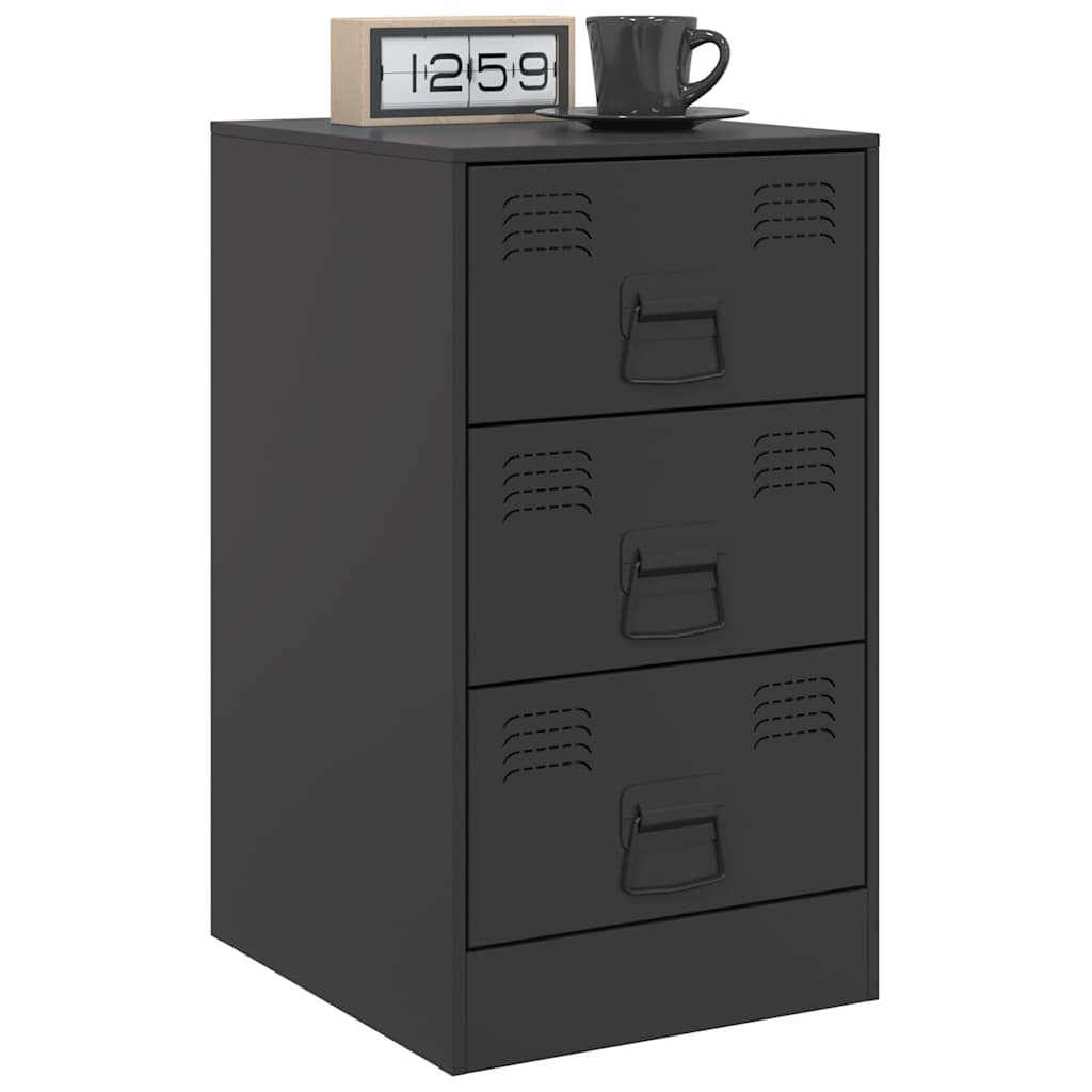Mesa de cabeceira 34,5x39x62 cm aço preto