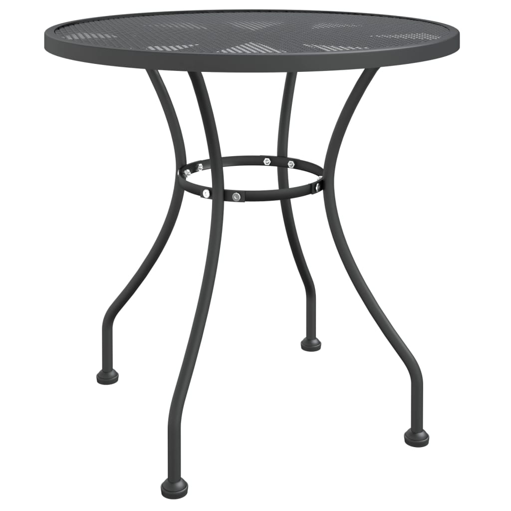 3 Pcs conj. de jantar p/ jardim malha metal expandido antracite
