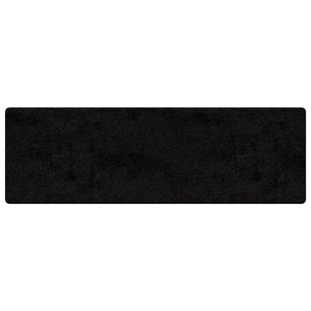 Runner de carpete preto 100 x 250 cm 100% polipropileno tuft
