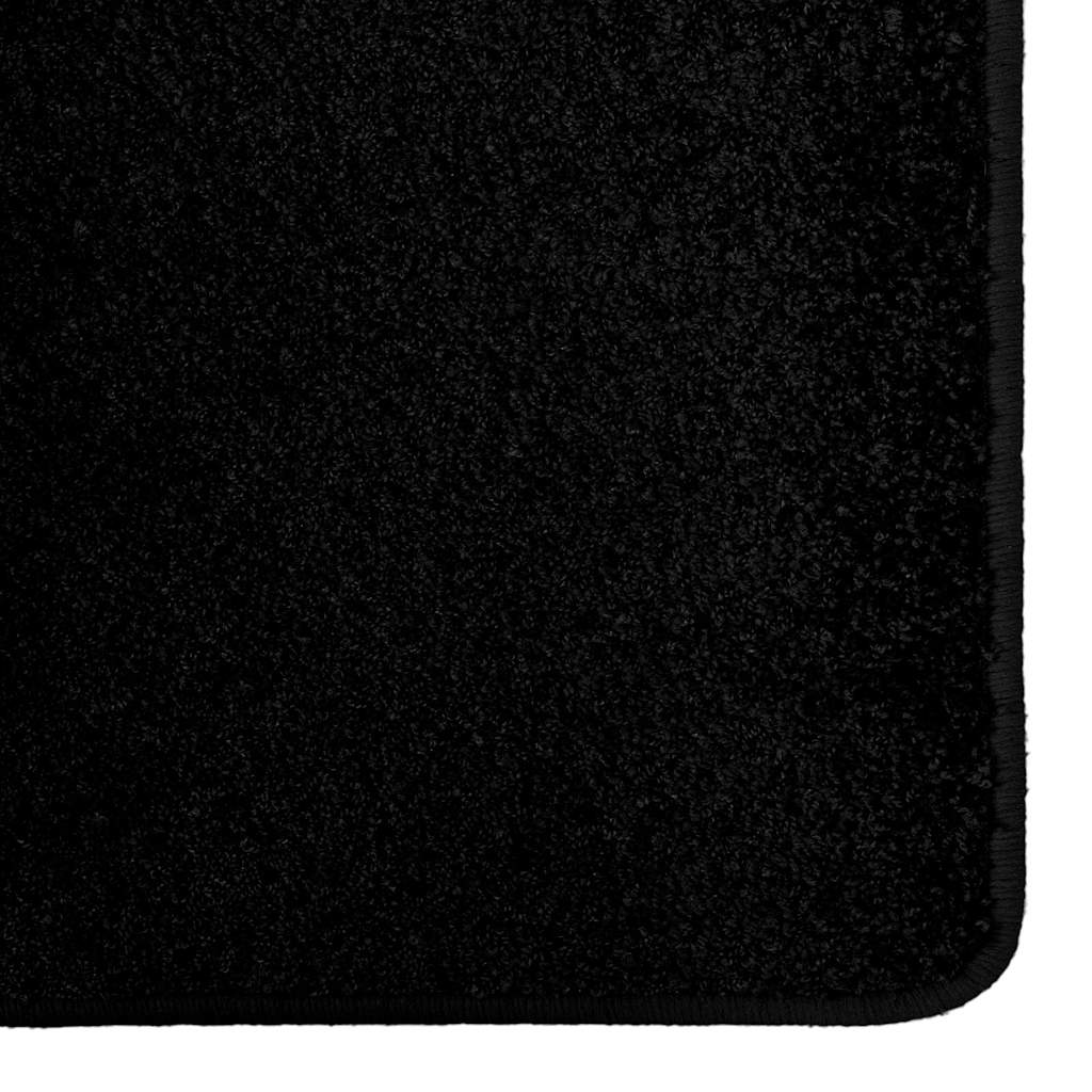 Runner de carpete preto 100 x 250 cm 100% polipropileno tuft
