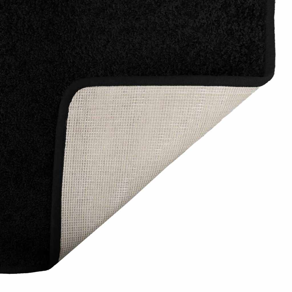 Runner de carpete preto 100 x 250 cm 100% polipropileno tuft