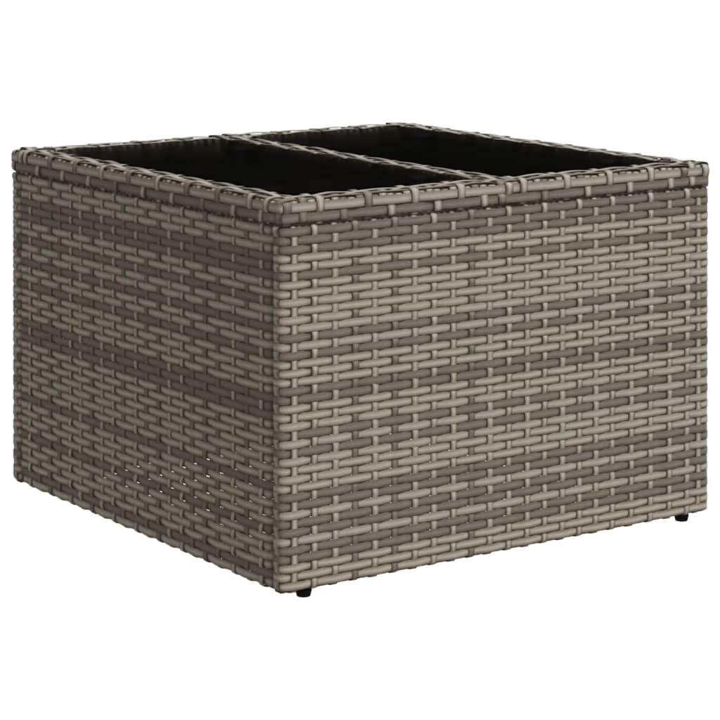 Conjunto de sofá de jardim com 7 peças e almofadas em rattan sintético cinza