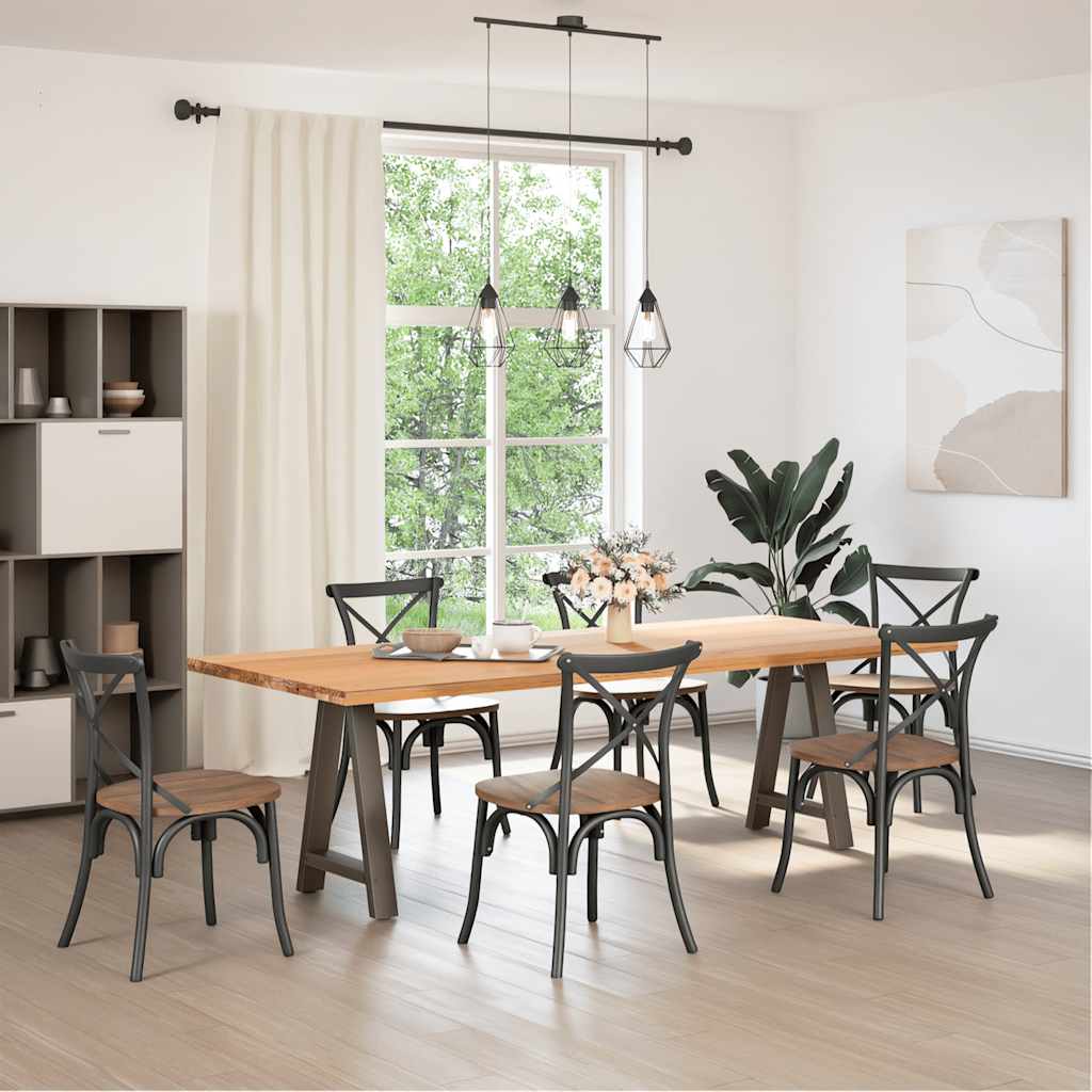 Pés de mesa de jantar em formato a, 2 peças, 60x (72-73) cm, aço