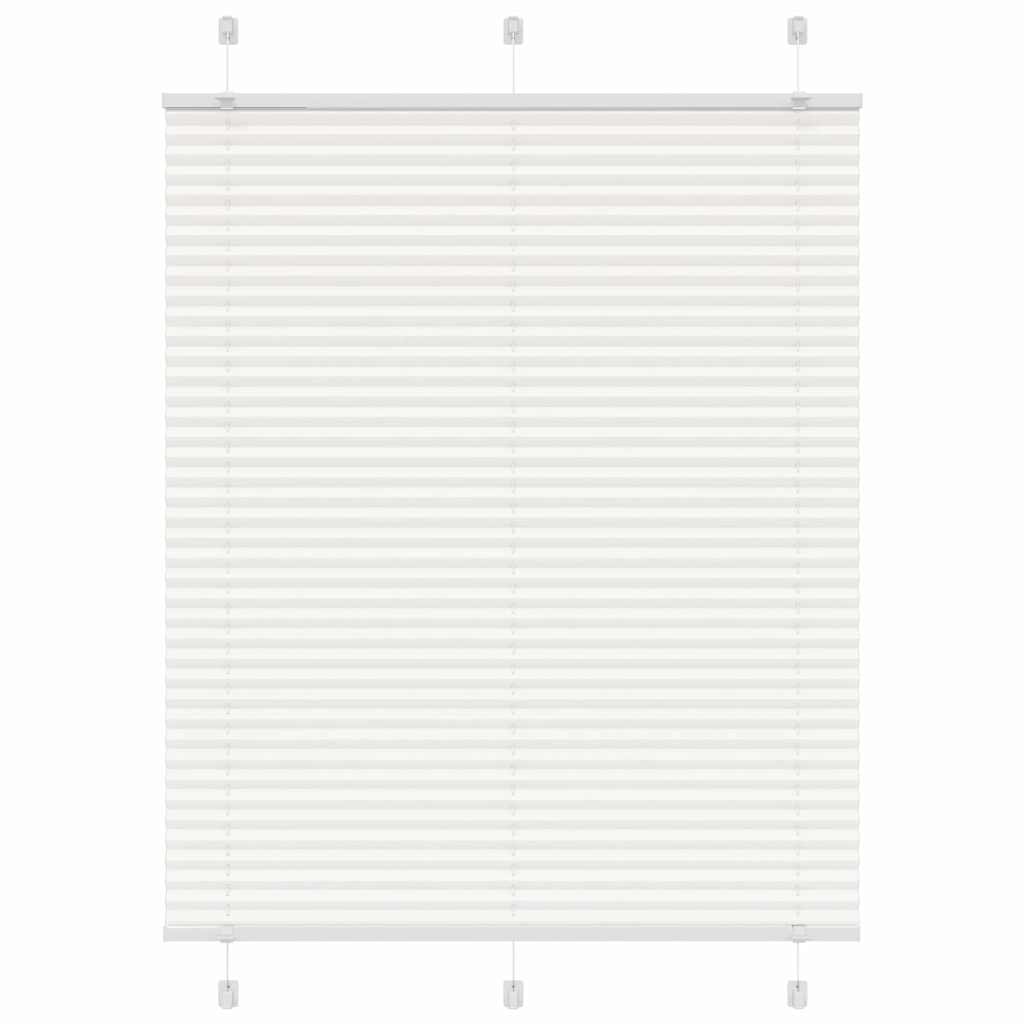 Branco plissada cega 110x100cm largura tecido 109,4cm poliéster